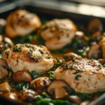 Chicken Spinach and Mushroom Low Carb Oven Dish