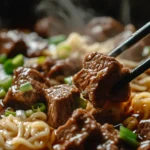 Crockpot Beef Tips and Noodles