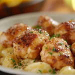 Garlic Butter Chicken Bites with Creamy Parmesan Pasta