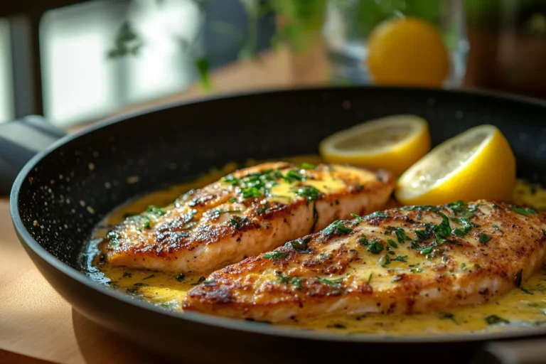 Pan Fried Fish with Lemon Butter Sauce