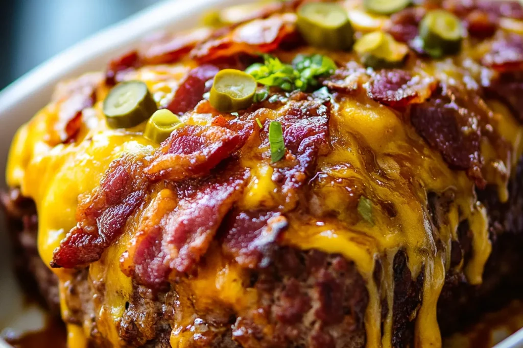 BBQ bacon cheeseburger meatloaf