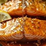 Birch syrup glazed salmon