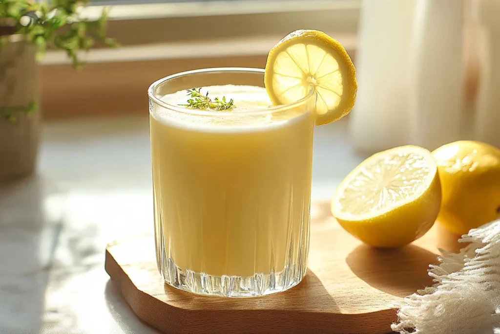 Creamy lemonade drink