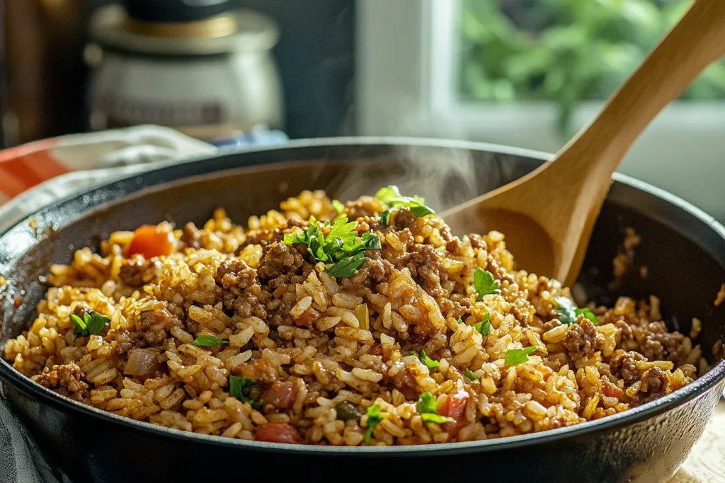 Dirty Rice with Ground Beef