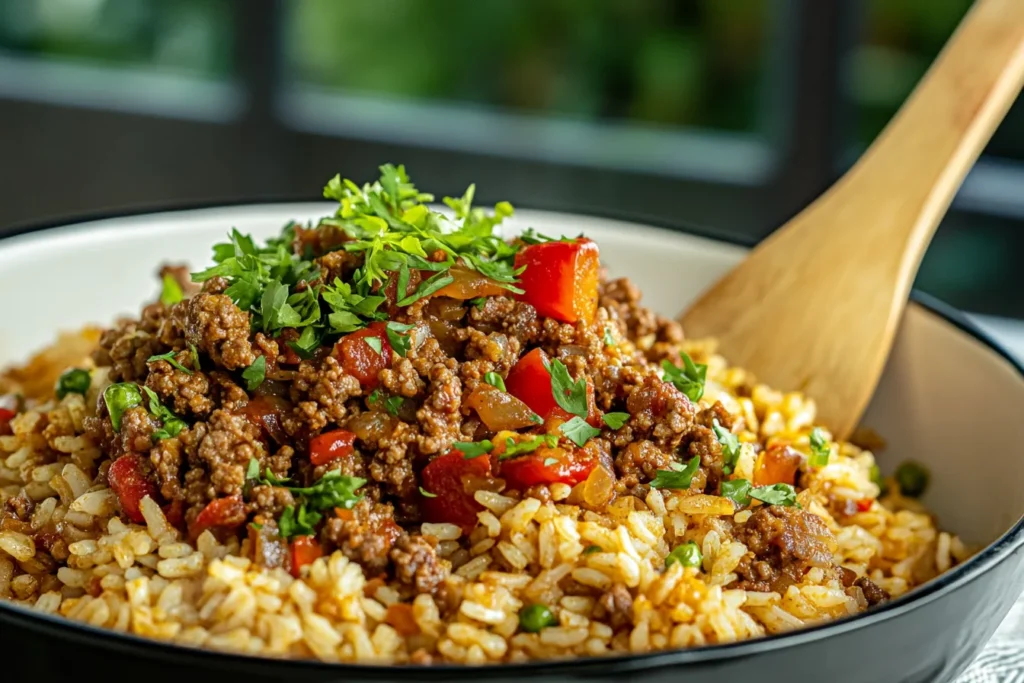 Dirty Rice with Ground Beef