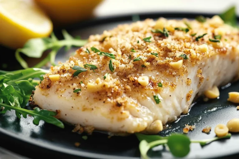 Macadamia dukkah crusted barramundi