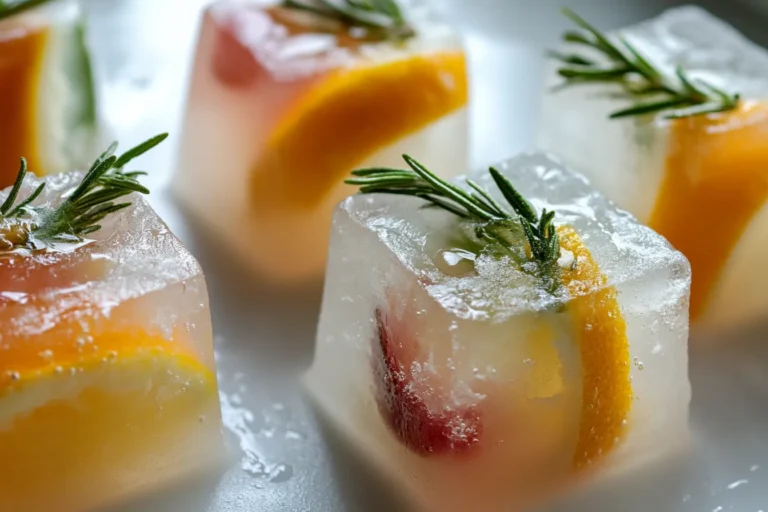 Rosemary citrus ice cubes