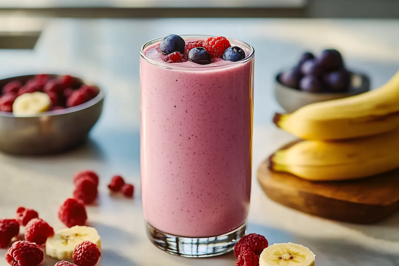 banana berry protein smoothie