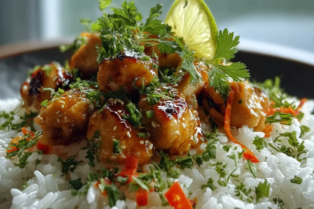 Maple Chicken Coconut Rice