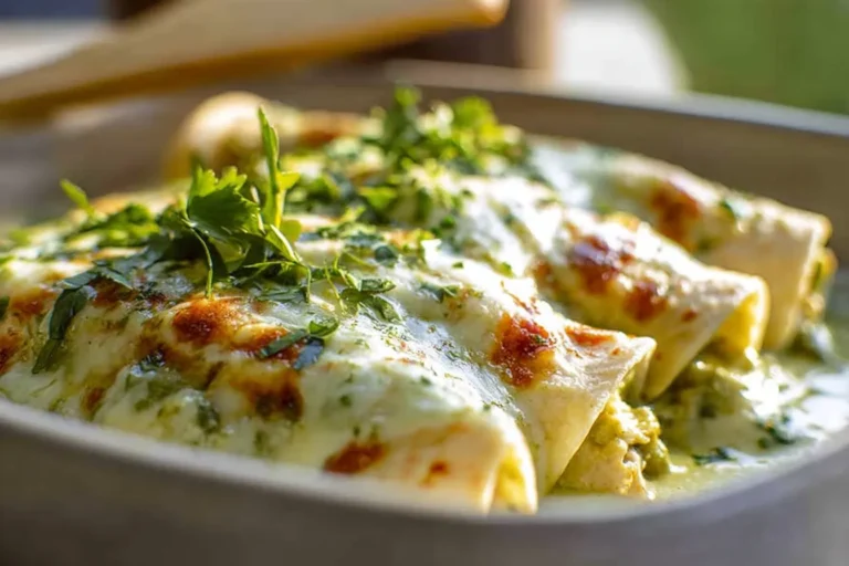 Creamy Poblano Chicken Enchiladas